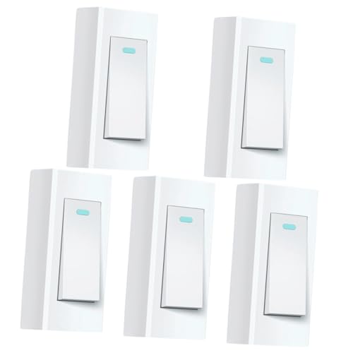 Doble polo doble tiro interruptor de seguridad mejorada para luz de montaje en pared 5 piezas