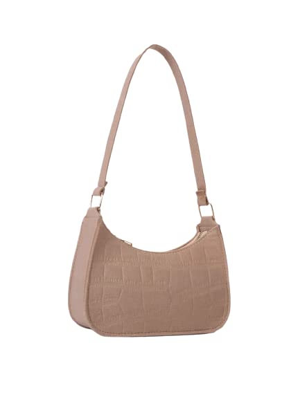 SHEIN-Mini Felt Crocodile Embossed Hobo Bag|bags for women's