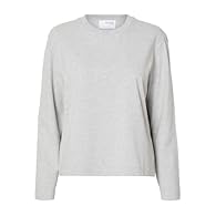 Crew neck Slightly overlapped sleeves Long sleeves Material composition: 100% organic cotton