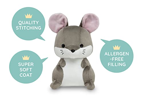 Bellzi Mouse Stuffed Animal - Soft Cute Stuffed Mouse Gray Plush Toy - Plushies And Gifts For All Ages, Kids, Babies, Toddlers - Mousi #TOP3