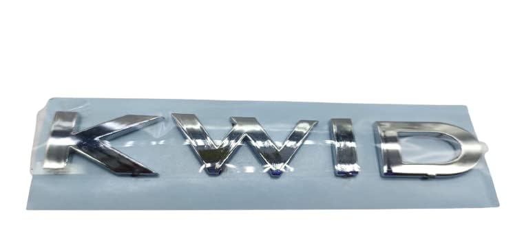 Image of Car Name Emblem Monogram Logo Sign Badge Decals Sticker Chrome Plastic for (Kwid)