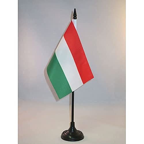 AZ FLAG - Tischflagge Ungarn - 15x10 cm - Ungarische Tischfahne 10 x 15 Cm - Flaggen