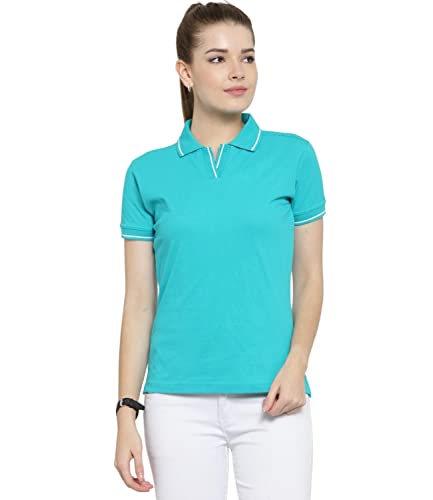 Image of Scott International Women's Regular Fit 100% Pure Organic Cotton Polo T-Shirt | Womens Polo Collar Neck T-Shirt | Cotton Plain Polo Neck Half Sleeve T-Shirt | Tshirts for Women