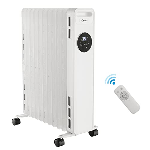 Midea Radiateur Bain d'Huile 2300W, Radiateur Electrique Mobile avec Thermostat,