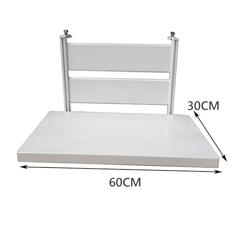 Table murale pliante aluminium réglable blanche pour balcon - 3