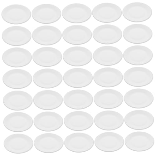 CIYODO 200 Piezas Platos Desechables Redondos de Papel Grueso Bandejas Blancas para Postres y Aperitivos Unidades para Fiestas Bodas y Picnics