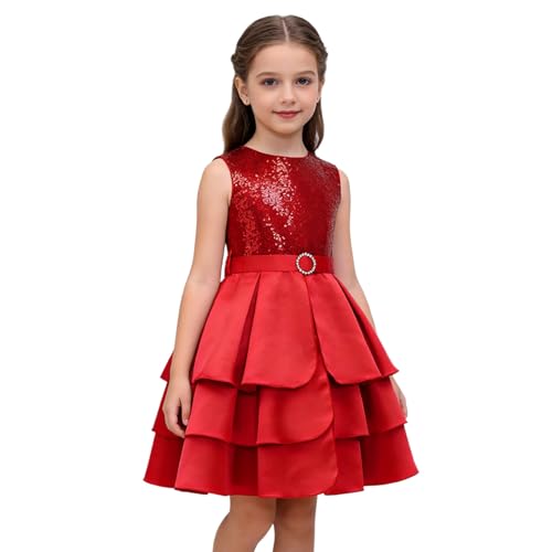 Vestido de boda para niñas con flores y lentejuelas, el regalo ideal de cumpleaños