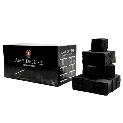 Amy Deluxe Natural Coconut Charcoal for Hookah Shisha (27mm 1kg)