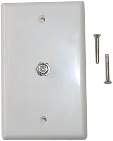 Black Point Products BV-029 White Coax Wall Plate, White