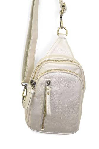 Image of Joy Susan Skyler Sling Bag: Vegan Leather, Zippered Closure, Brass Plated Hardware