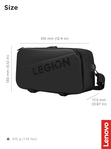 Image of Lenovo Legion Sling Bag, Carrying Case for Legion Go Gaming Console, Waterproof, Black