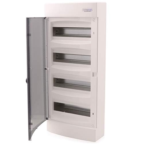 Intratec Coffret de distribution en saillie, IP40 – Boîtier de distribution intérieur, coffret avec porte transparente pour installation en pièce sèche,...