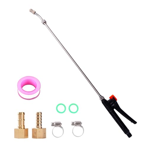 29 Universal Replacement Sprayer Wand - Stainless Steel with Shut Off Valve 1/4 & 3/8 Brass Barb Fittings 2 Hose Clamps & Teflon Tape (29 Universal Replacement Sprayer Wand)