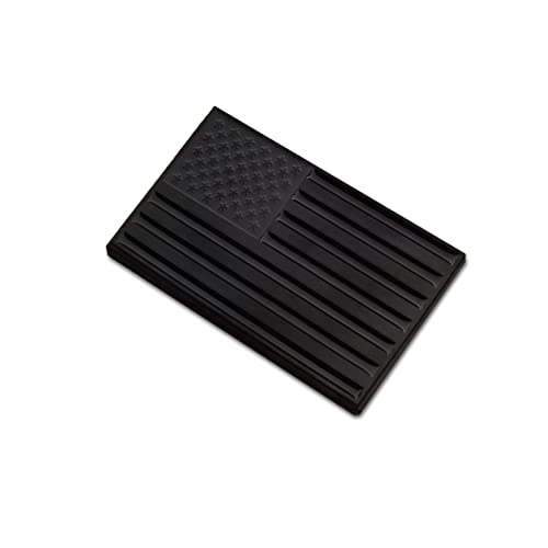Image of 1Pc American Flag Sticker Decal 3.35 inch Metal Flag Car Stickers Emblem Bumper Stickers Logo for Vehicle Car Fender Side Tailgate USA US Flags Decals for Trucks Motorcycle 3D Badge (Black)