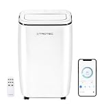 TROTEC PAC 3501 S – Climatiseur mobile monobloc 3,5 kW (12 000 BTU), WiFi, pour pièces jusqu’à 46 m², 3 vitesses, déshumidificateur, télécommande, classe énergétique A
