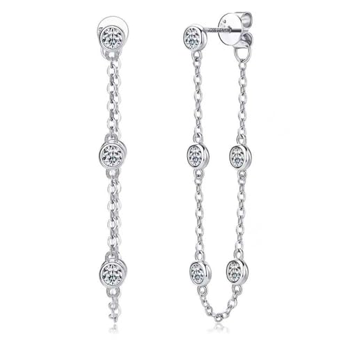 Boucles d'oreilles en argent sterling en jade vert anti-allergie pour femme