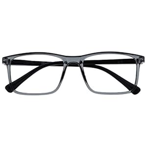 OPULIZE Unisex Lesebrille Transparent Grau +3,00