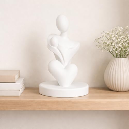 Image of CraftVatika Mother Baby Statue Showpiece Gift,Mother Hugging Baby Figurine,Decor Items, Birthday Gifts Mother's Day, Baby Shower Gifts for Mom to be