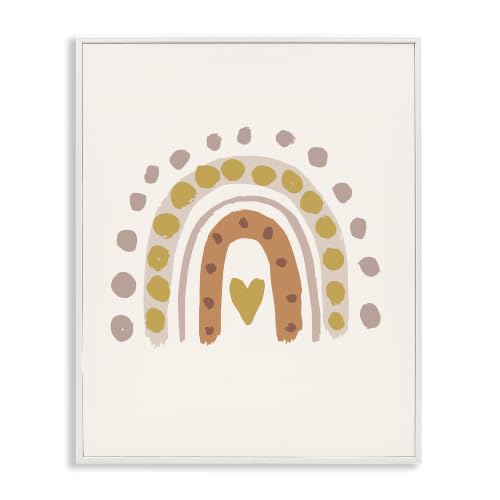 Polka Dot Droplet Rainbow Heart, 11 x 14 Inch Framed Giclée Print