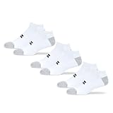 Russell Athletic No-Show Socks, 3-Pack – Low-Cut Moisture-Wicking, Cushioned, Arch Support, Reinforced Heel & Toe