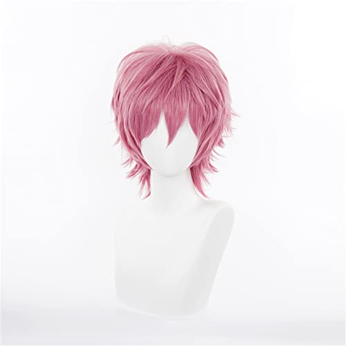Cosplaza Cosplay Wigs Short Pink Unisex Anime Show Role Play Video Game Halloween Party Hair #TOP1