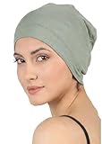 Deresina Bambus Chemo-Kopfbedeckung für Frauen & Männer – Ultra-weiche, atmungsaktive Schlafmütze bei Alopezie & Haarausfall, leichte Beanie für Tag & Nacht, Alternative zur Perücke (Salbei)
