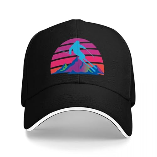 Casquette ski mountain sunset noire contre l'éblouissement en randonnée et plein air