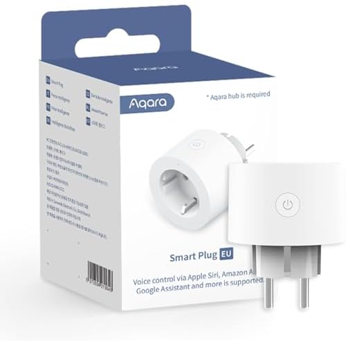 Aqara Zigbee Steckdose, Erfordert Aqara Hub, Smarte Steckdose mit Strommessung, Programmierung, Timer-Modus und Sprachsteuerung, Funktioniert mit HomeKit, Alexa, Google Assistant und SmartThings