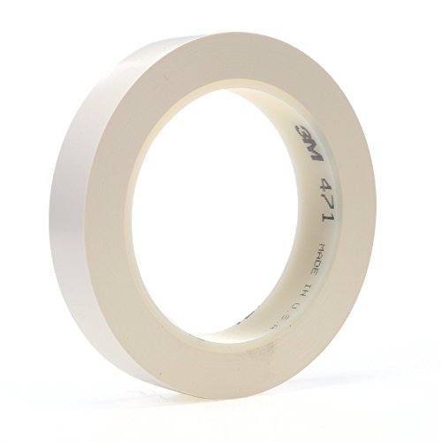 Image of 3M Vinyl Tape 471, 3 /8 in x 36 yd, White, 96 Rolls, White Floor Tape, Paint Alternative for Floor Marking, Social Distancing, Color Coding, Safety Marking