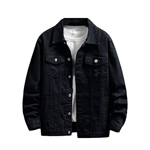 Veste classique en jean bleu homme pour le printemps style décontracté F601