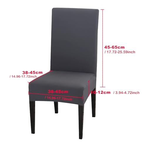 Meision Stuhlhussen 4 oder 6er Set Stretch Stuhlhussen Abnehmbare waschbar Spandex Stuhlüberzug Stuhlbezug Stretch Universale für Hotel… – Ansicht 4