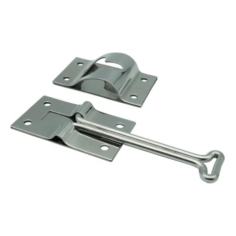 Dsnaduo Polished STAINLESS STEEL 4 Inches T Style Entry Door Latch Hardware, Catch Holder for RV Camper Trailer Cargo (1 Pack) Cover