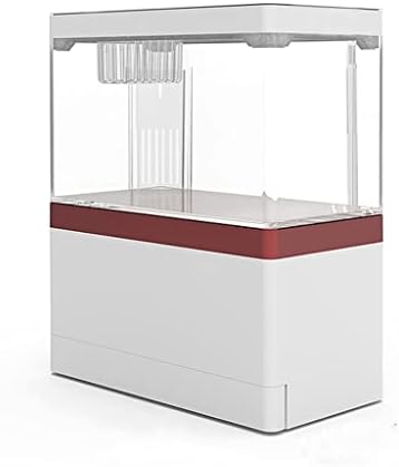 YWSZJ Mini Fish Tank with Filter and LED Light Aquarium Tropical Freshwater Phone Office Mat Stand Hydroponic Plant Basket (Color : Clear, Size : 19x10x21.2cm)