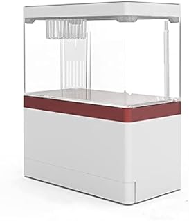 YWSZJ Mini Fish Tank with Filter and LED Light Aquarium Tropical Freshwater Phone Office Mat Stand Hydroponic Plant Basket (Color : Clear, Size : 19x10x21.2cm)