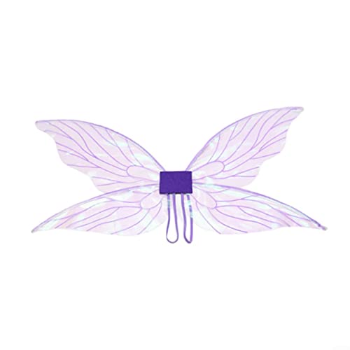 ChicBosom Ailes de cigale colorées pour enfants et adultes - Ailes de cigale de fée, de princesse et d'elfe - Pour déguisement, fête (violet)