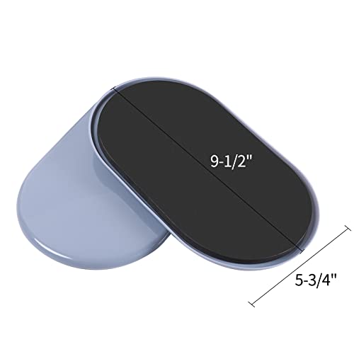 Reusable Large Furniture Movers Sliders For Carpet And Hardwood Floors-8 Pack 9-1/2" Oval Moving Pads Protector For Heavy Duty Sofa Bed Table Desk,Quickly And Easily Move Any Item, Light Blue #TOP2