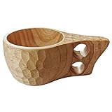Conception suspendue: avec 2 trous, cette tasse à boire du bois peut être facilement accrochée sur le mur ou votre sac à dos. C'est léger.