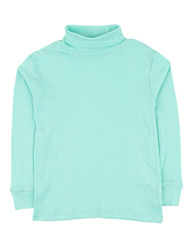 Leveret Boys Girls Kids Pullover Turtleneck 100% Cotton Turtleneck Aqua Size 12 Years
