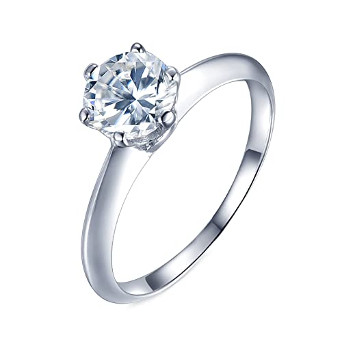 Bague de mariage femme en moissanite de haute joaillerie et argent 925 prestigieux