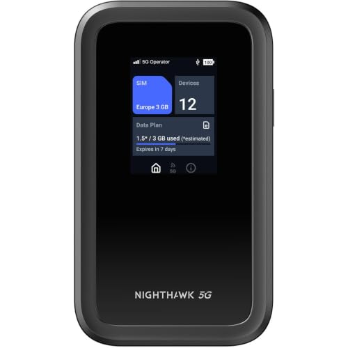 Image of NETGEAR Nighthawk 5G Mobile Hotspot M7 | eSIM or SIM | Portable WiFi 7 Router for Travel in 140+ Countries | 5G /4G LTE | 3.6Gbps Speed | Cloud Care Networks Powered by AT&T, T-Mobile, Verizon (MH7150)