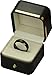 Ring Box for Wedding Proposal Engagement for Men Women Luxury Soft Touch Premium Black Color PU Leather Ring Jewelry Gift Holder Box with Elegant Gold Trim and Gold Button Design Ring Gift Box
