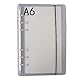 A6 Binder, Mattierte Oberfläche Klare Notizbuchbinder 6 Löcher Tragbarer Notizbuchbinder Ringbuchordner Ringbinder, A6 Ringbuch Für Schulnotizen Und Reisetagebüche(A6)