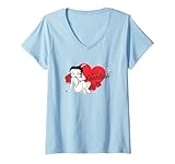 Femme Betty Boop Fearless Betty Roses Cœur T Shirt avec Col en V