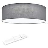 PASSENDES LICHT: Mit der dimmbaren Deckenbeleuchtung mit Lampenschirm aus Stoff mit insgesamt 970 Lumen und verstellbarer Farbtemperatur ist Deine Wohnung immer im richtigen Licht.