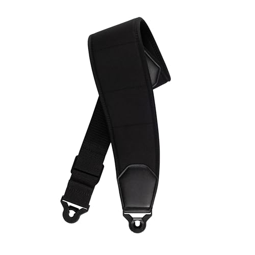 Planet Waves DAddario Auto Lock Guitar Strap - Acoustic & Electric Accessories - Easy to Use Locking Straps - Uses Existing Buttons - Nylon - Black