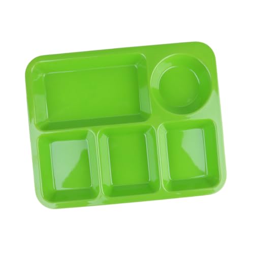 POPETPOP プラスチック製仕切り皿 加厚防?設計 滑らかな縁で 家やカフェ向け実用的なテーブルウェア フルーツやステーキに ダークグリーン
