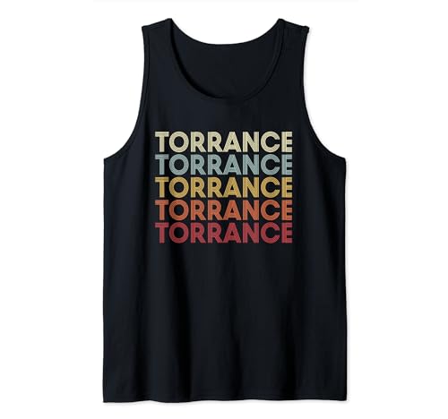 Torrance California Torrance CA Retro Vintage Text Tank Top