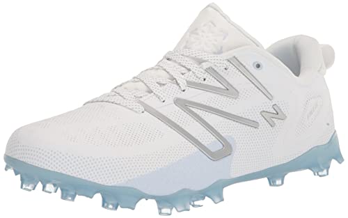 Chaussures de lacrosse New Balance FreezeLX V4 Low blanches et bleues taille 4