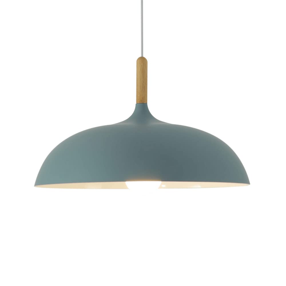 HAIIQU Industrial Dome Pendant Light Creative Macaron Color Hanging Ceiling Lighting 60cm Large Light Shade For Home E27 Base Personality Chandeliers For Foyer Dining Living Room Kitchen
