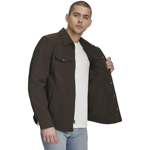 Image of Levi's Men's Faux Leather Shirt Jacket